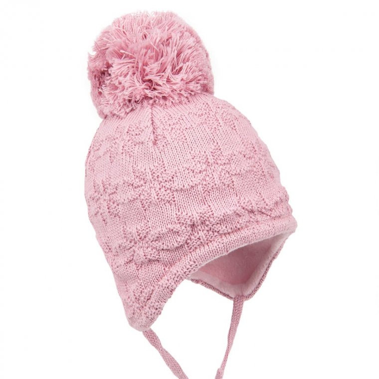 MAXIMO  Mini Girl cuffia da bambina con glitter pompon in finta pelliccia  --> cappelleria Hutstuebele - cappelli e berr