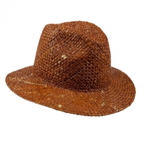 Cappello di paglia con intarsi dorati Cappello di paglia con intarsi dorati