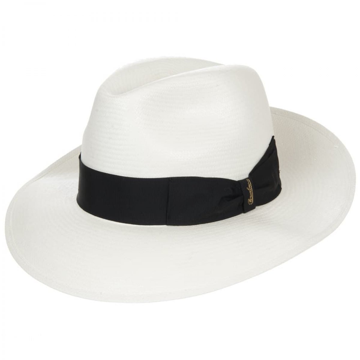 cappello Panama Borsalino, a tesa larga in bianco