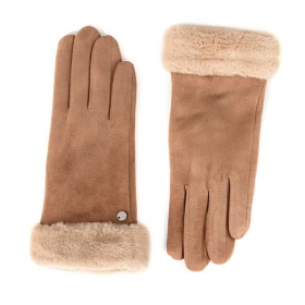 Guanti eleganti da donna in pelle scamosciata Guanti eleganti da donna in pelle scamosciata