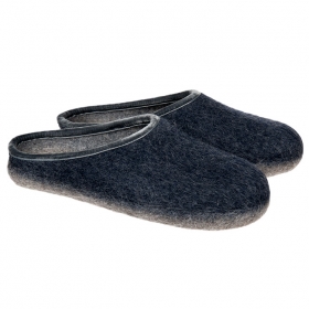 HAUNOLD pantofole in puro feltro lana nel colore blu HAUNOLD pantofole in puro feltro lana nel colore blu