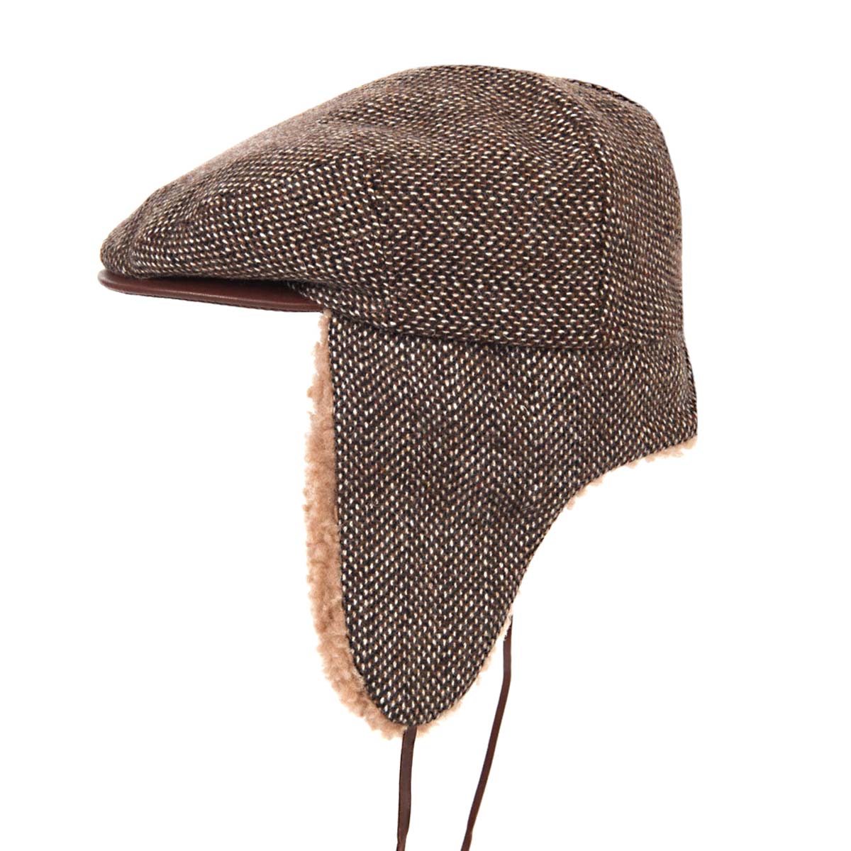 berretto piatto flatcap uomo con paraorecchie modello Kent Wool firmato  STETSON