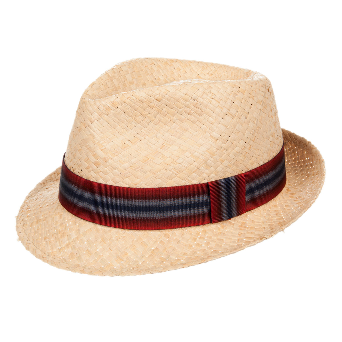 Cappello Trilby da uomo in paglia naturale